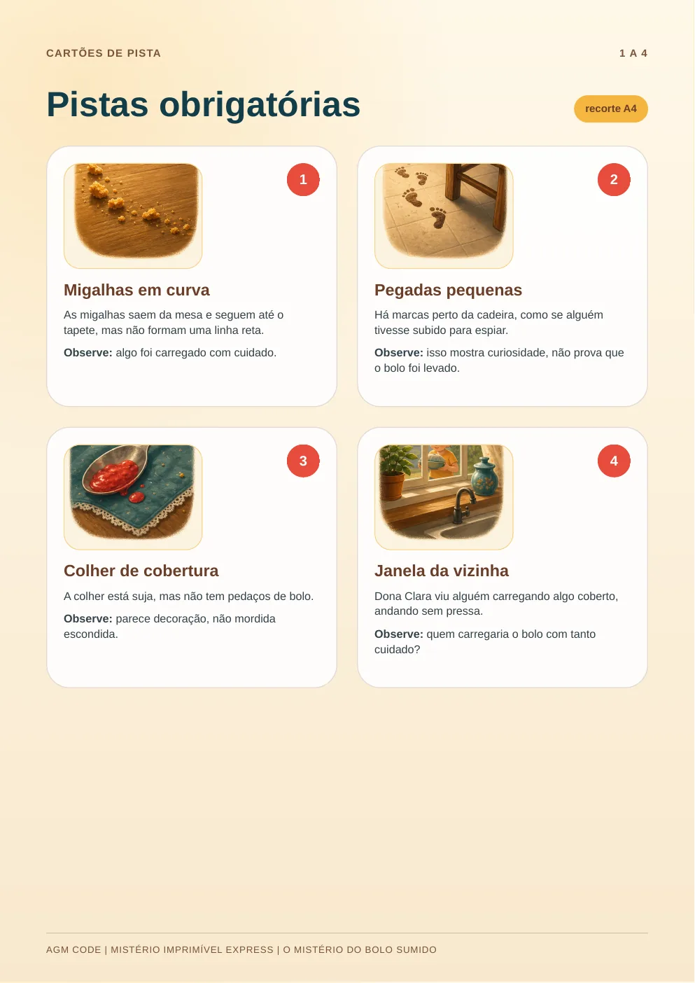 Página de pistas