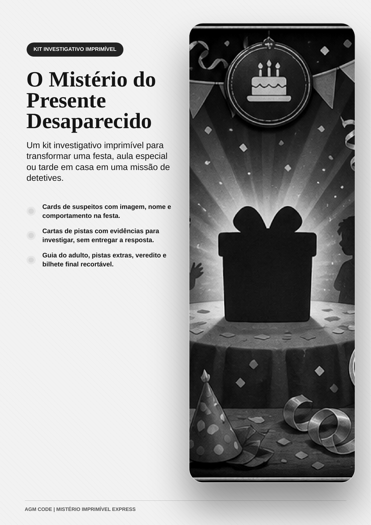 Capa da versão preto e branco