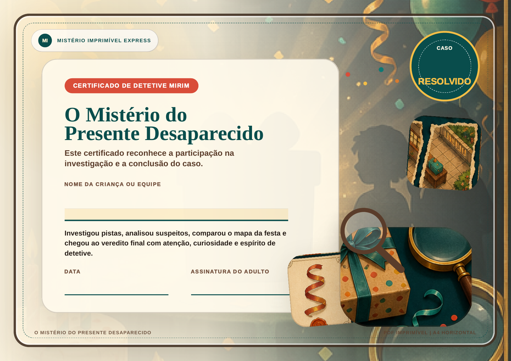 Certificado colorido